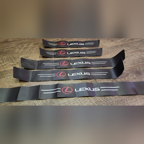Lexus carbon fiber door sill scratch protectors - Picture 3 of 5